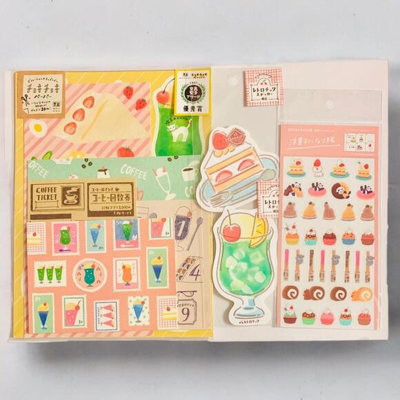 Other - Furukawashiko Stationery SET - Journaling Deco Paper, Decals, Clear Stickers